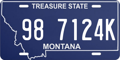 MT license plate 987124K