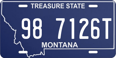 MT license plate 987126T