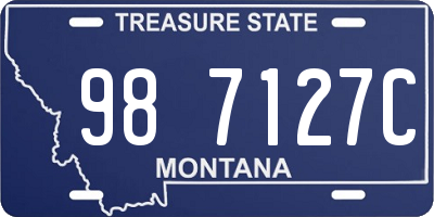 MT license plate 987127C