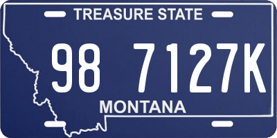 MT license plate 987127K