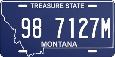 MT license plate 987127M