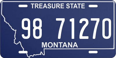 MT license plate 987127O