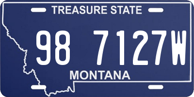 MT license plate 987127W