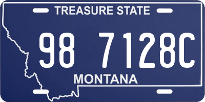 MT license plate 987128C