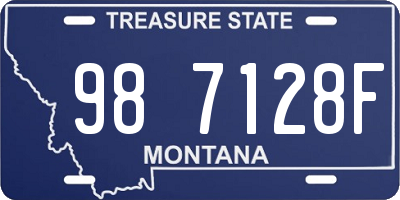 MT license plate 987128F