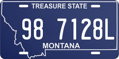 MT license plate 987128L