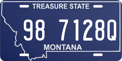 MT license plate 987128Q