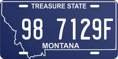 MT license plate 987129F