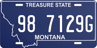 MT license plate 987129G