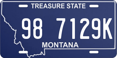 MT license plate 987129K