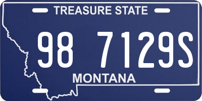 MT license plate 987129S