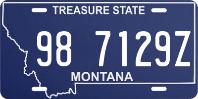 MT license plate 987129Z