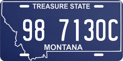 MT license plate 987130C