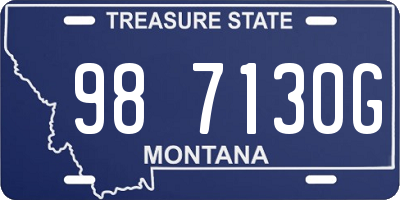 MT license plate 987130G