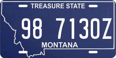 MT license plate 987130Z