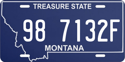 MT license plate 987132F