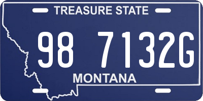 MT license plate 987132G