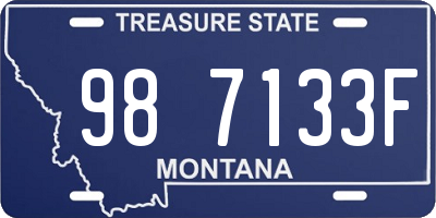 MT license plate 987133F