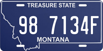 MT license plate 987134F