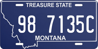 MT license plate 987135C