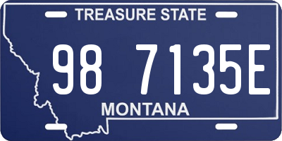 MT license plate 987135E