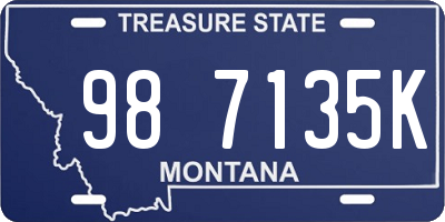 MT license plate 987135K
