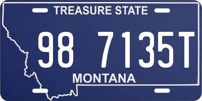 MT license plate 987135T