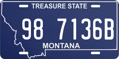 MT license plate 987136B