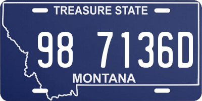 MT license plate 987136D