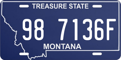 MT license plate 987136F