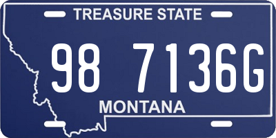 MT license plate 987136G