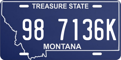 MT license plate 987136K