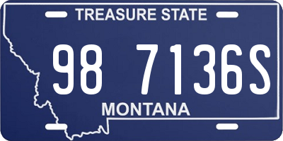 MT license plate 987136S