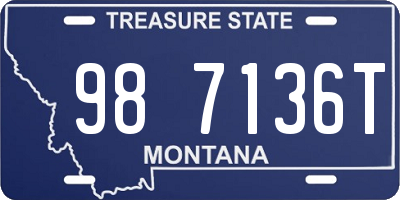 MT license plate 987136T