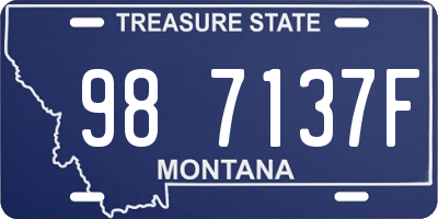 MT license plate 987137F