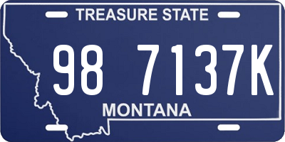 MT license plate 987137K