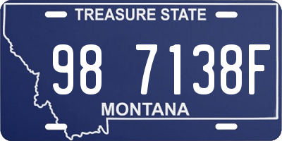 MT license plate 987138F