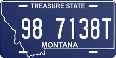 MT license plate 987138T