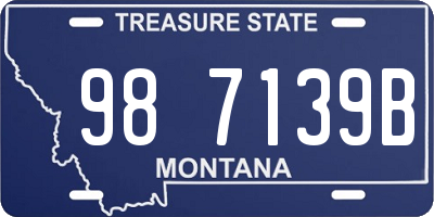 MT license plate 987139B