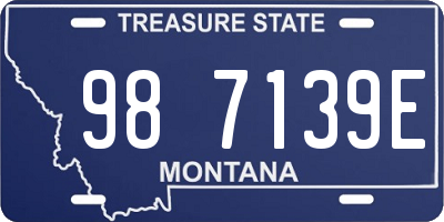 MT license plate 987139E