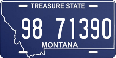 MT license plate 987139O