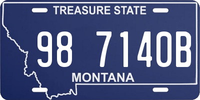 MT license plate 987140B