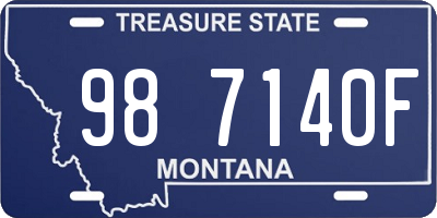 MT license plate 987140F