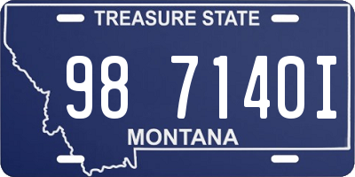 MT license plate 987140I