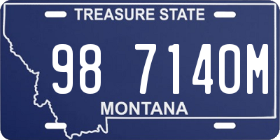 MT license plate 987140M