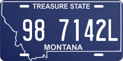 MT license plate 987142L