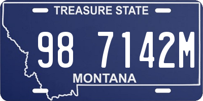MT license plate 987142M