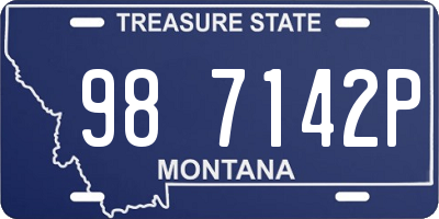 MT license plate 987142P