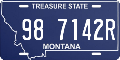 MT license plate 987142R