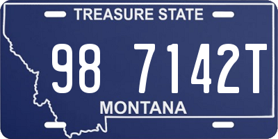 MT license plate 987142T